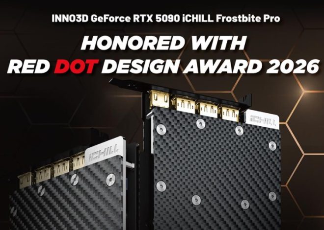 INNO3D GeForce RTX 5090 FROSTBITE PRO z nagrodą Red Dot Design Award 2026