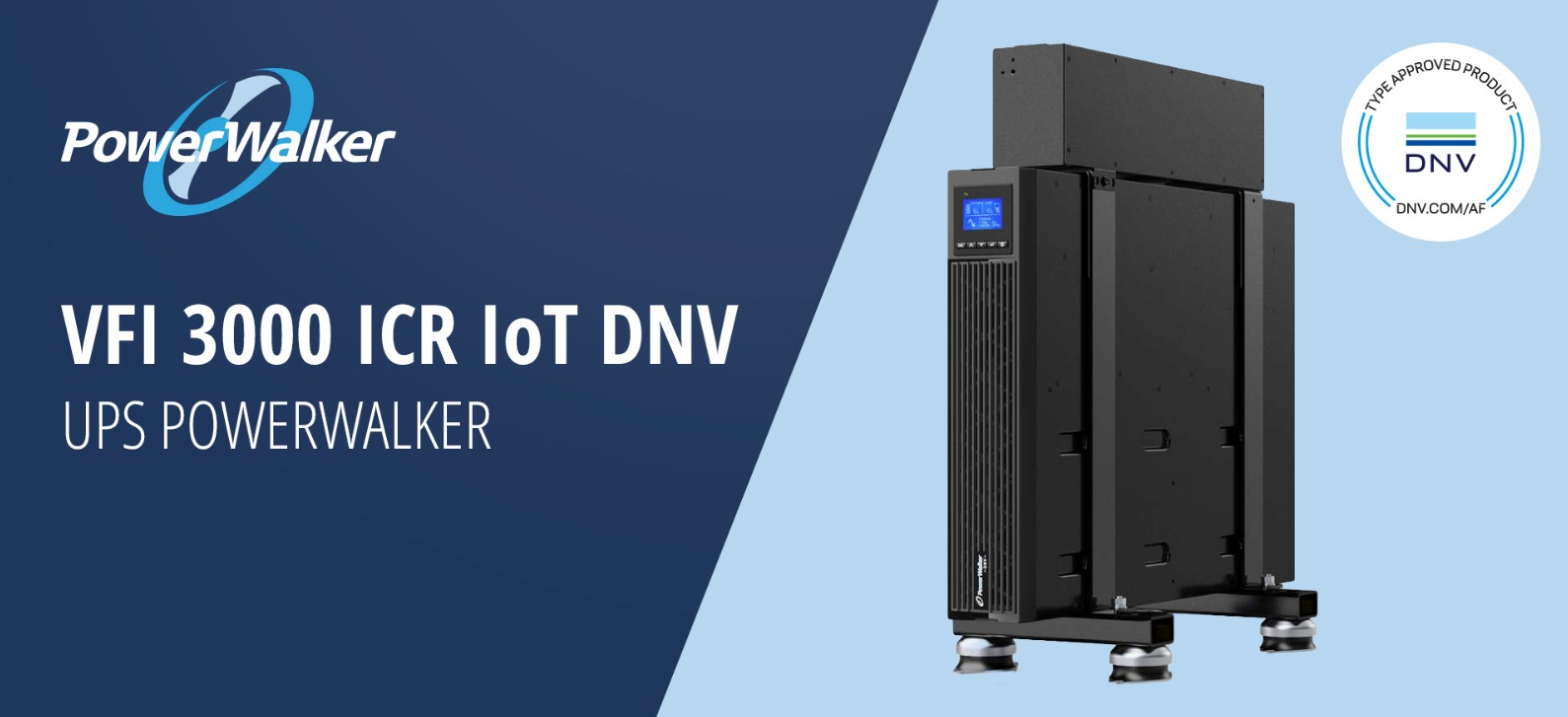 Bezpieczeństwo energetyczne najwyższej mocy: PowerWalker wprowadza morski UPS VFI 3000 ICR IoT DNV PF1